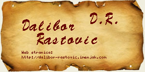 Dalibor Rastović vizit kartica